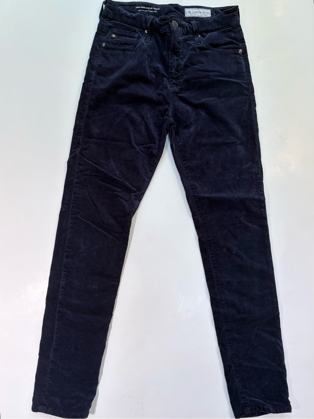 Anthropologie x Adriano Goldschmied Stevie Velvet Pant in Navy